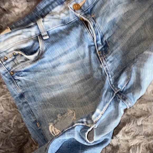 Zara Trafaluc Distressed Denim Jeans Sz  26 - Picture 9 of 14